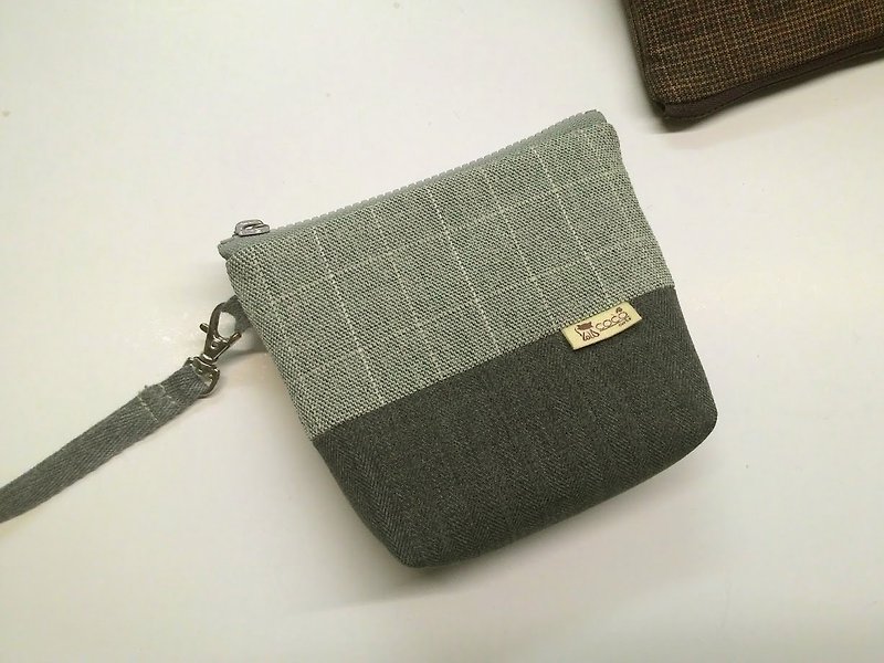 小さな四角いバッグ〜巾着綿バッグコスメティックバッグ（商品のみ）M07-003 - ポーチ - その他の素材 