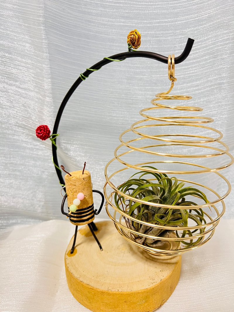 創意空鳳架  養蜂人的大蜂巢 辦公室 桌上展示架 - 盆栽/植栽 - 木頭 咖啡色