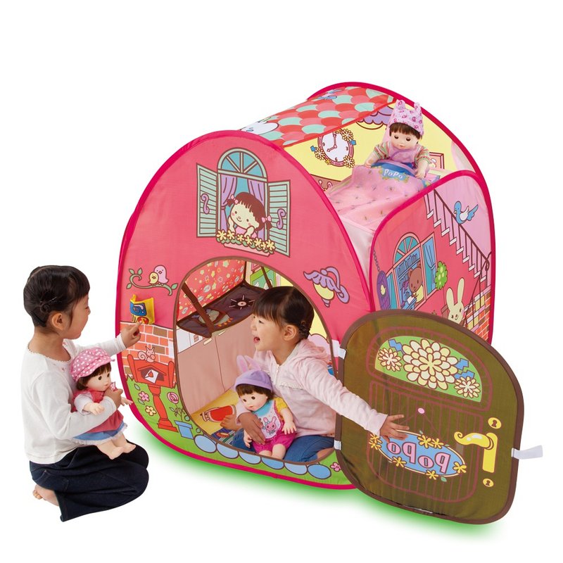 2階建てぽぽちゃんホーム（呼び鈴付き） - 知育玩具・ぬいぐるみ - その他の素材 ピンク