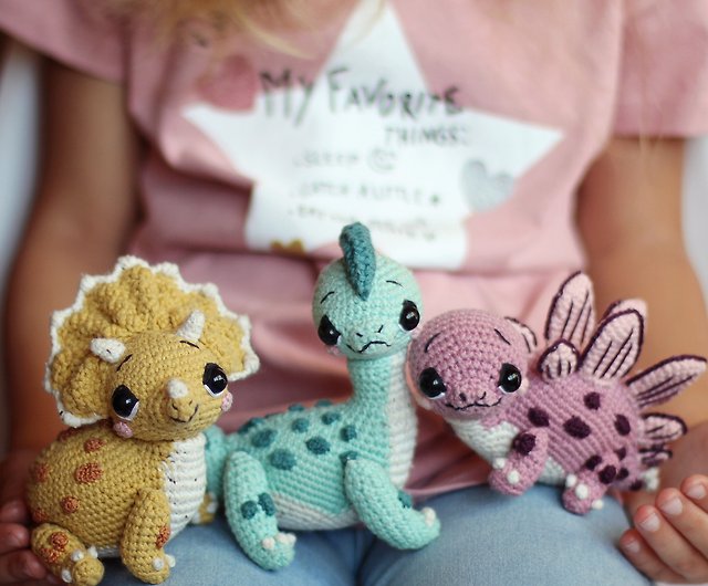 crochet dragon handmade crochet dinosaur handmade plush dino amigurumi Knitted dinosaur toy gift for dinosaur lover