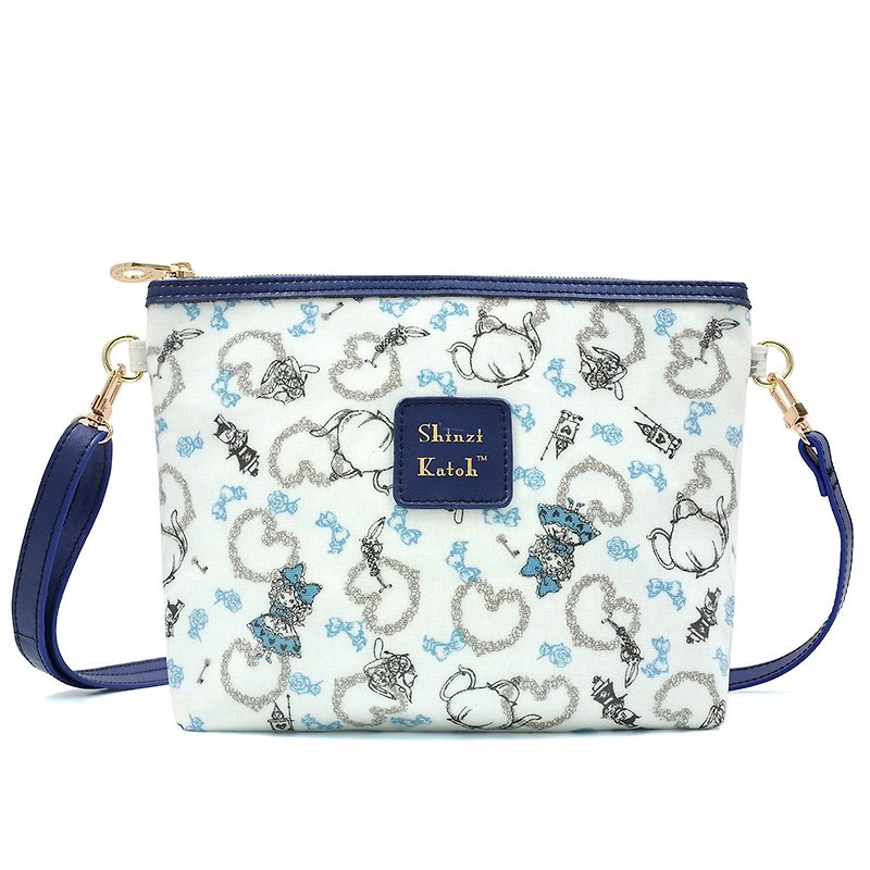 Kato Shinji Alice Flower Series - shoulder bag - Messenger Bags & Sling Bags - Genuine Leather White