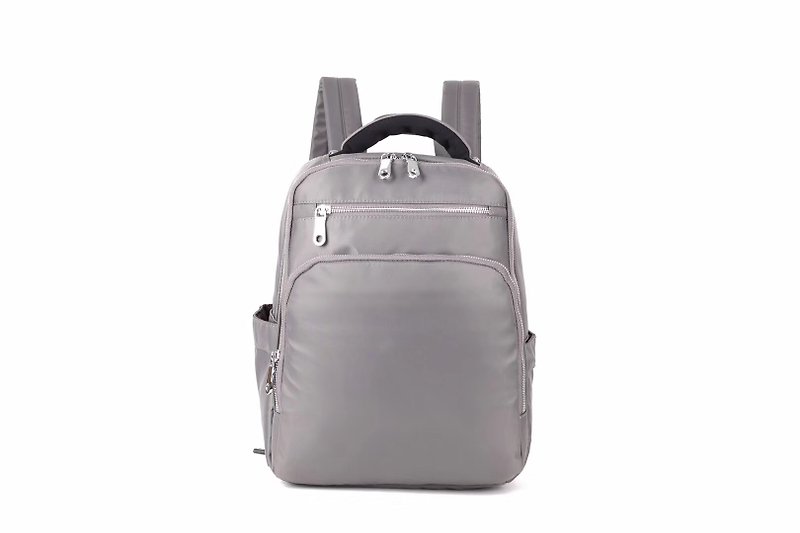 Simple business laptop backpack/travel backpack/computer bag-multicolor optional#1065 - กระเป๋าเป้สะพายหลัง - วัสดุกันนำ้ สีเทา