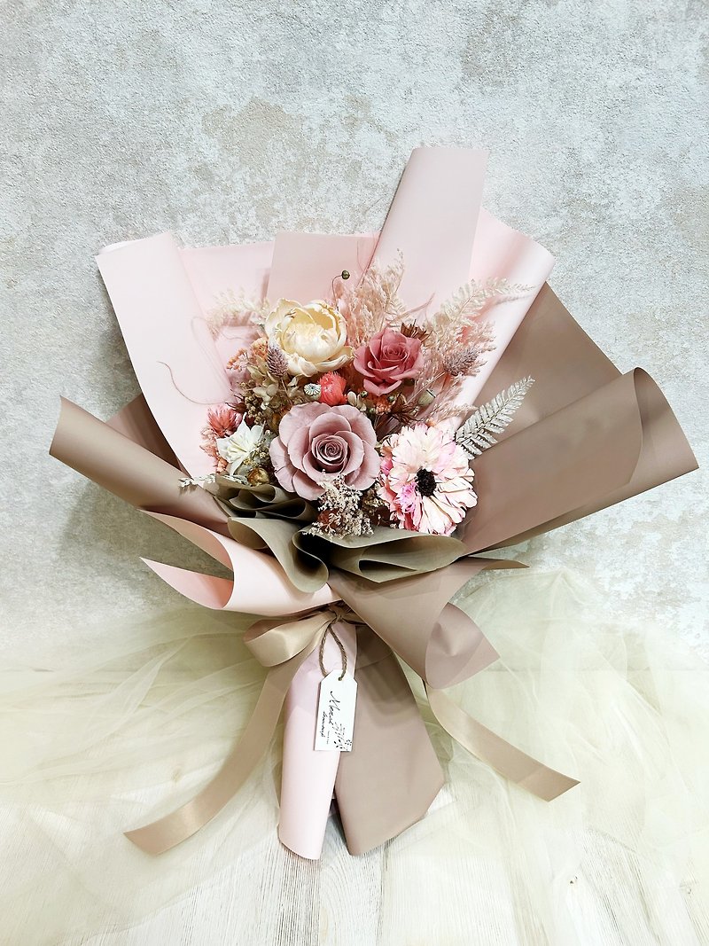 *Smoky Dream*Everlasting bouquet Korean style bouquet Valentine's Day bouquet Graduation bouquet - Dried Flowers & Bouquets - Plants & Flowers Pink