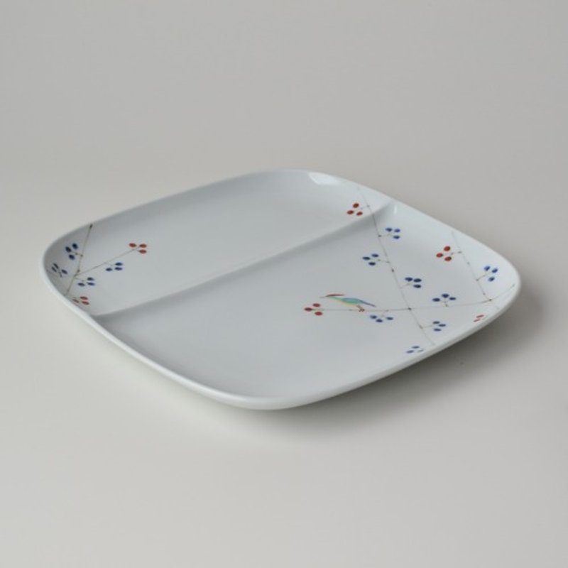 Bird and nuts partition plate - Small Plates & Saucers - Pottery 