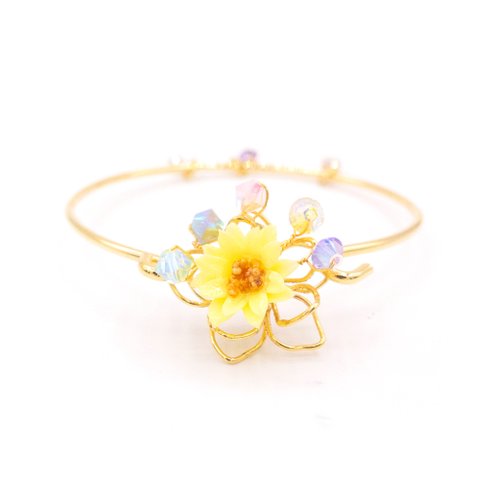 PAMYCARIE SUNSHOWER : 晴空 LOCK-ME-UP 鍍金手鐲 - 手工製作飾品