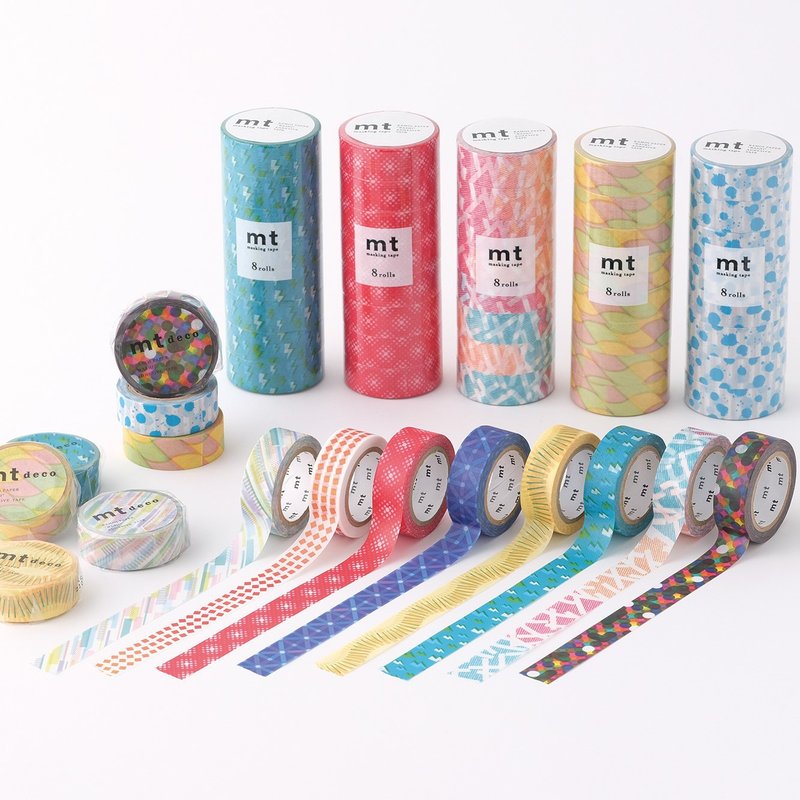 mt Deco 和紙膠帶 / 2021AW Deco 10入組 (MT01D499-508) - 紙膠帶/和紙/PET - 紙 多色