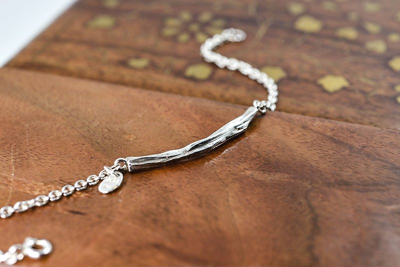 [Half Muguang] Simple Bracelet of Branches - Bracelets - Sterling Silver Silver