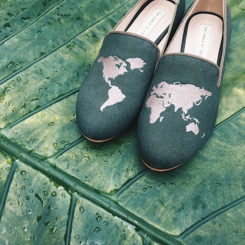 Classic Loafers (Forest) - 女休閒鞋/帆布鞋 - 棉．麻 綠色