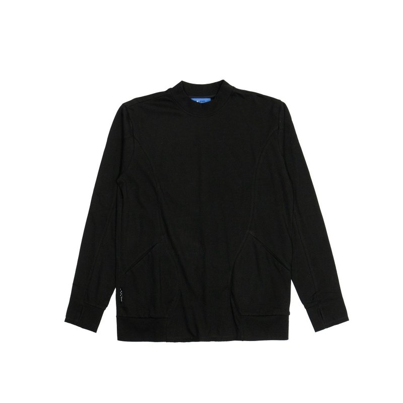 Special-shaped trompe l'oeil top-black - เสื้อผู้หญิง - ผ้าฝ้าย/ผ้าลินิน สีดำ