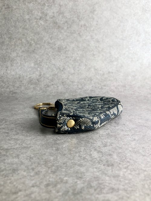 【未使用保管品】Dior トロッター コインケース ネイビー 紺 Christian Dior クリスチャンディオール サドル 小銭入れ コイン