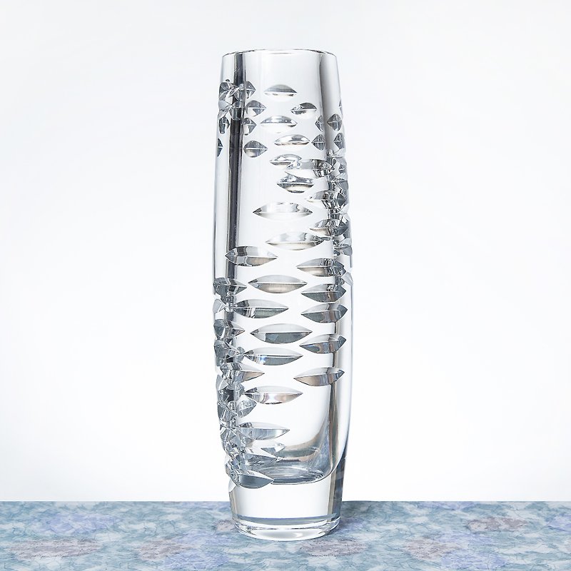 仙仙SEC SECLUSION OF SAGE / Foam - Czech heavy crystal vase - Plants - Glass Transparent