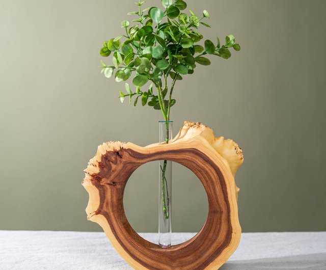 ユニークな手作り花瓶流木アート/ニレの環境に優しい木製花瓶ガラス ユニークな手作り花瓶流木アート/ニレの環境に優しい木製花瓶ガラス
