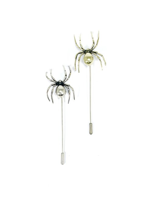 Spider Lapel Pin-Silver – Tyrock Barclay