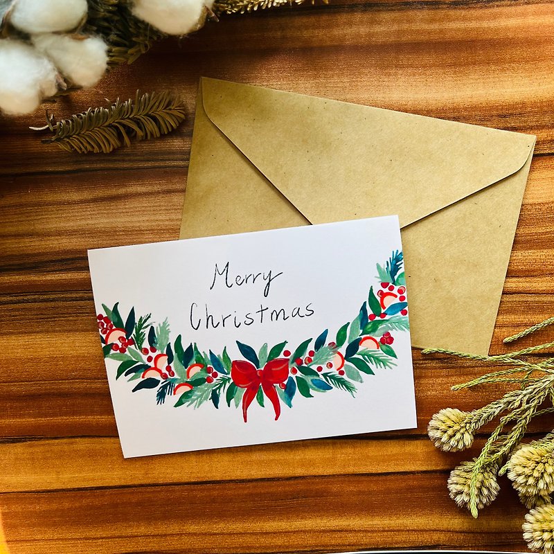 Christmas Garland Card - Cards & Postcards - Paper Multicolor