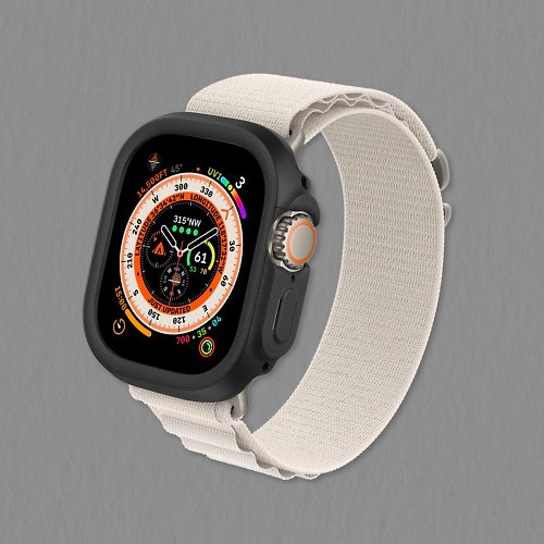 犀牛盾RHINOSHIELD Apple Watch Ultra/Ultra 2 邊框保護殼-經典黑