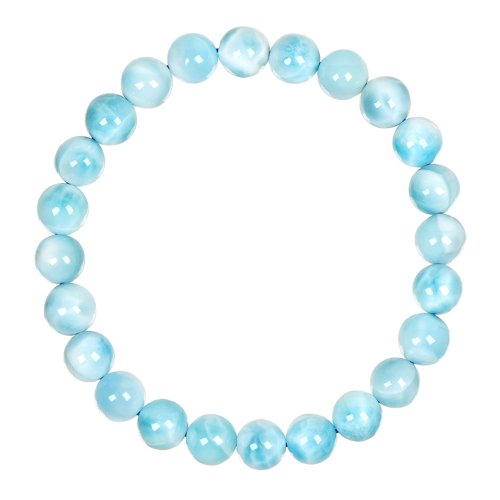正佳珠寶 Gemsrich Jewelry 【正佳珠寶】海紋石 拉利瑪 頂級冰海藍 7.5-7.8mm 海紋石手珠