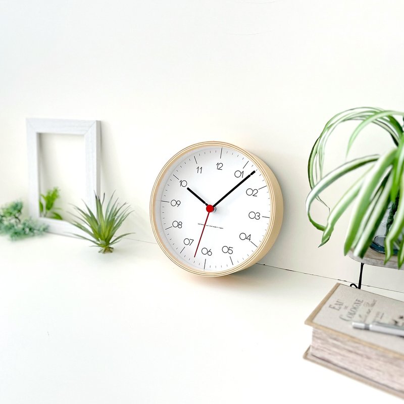 KATOMOKU plywood clock 24 自然色 (km-151NAS) 掛鐘  日本製造 - 時鐘/鬧鐘 - 木頭 卡其色
