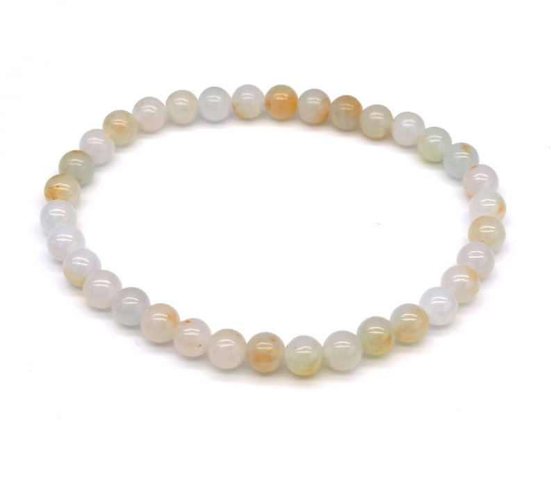 The Blessings - Icy yellow beads bracelet - est. 5.4 mm, 34 pcs - Bracelets - Gemstone 