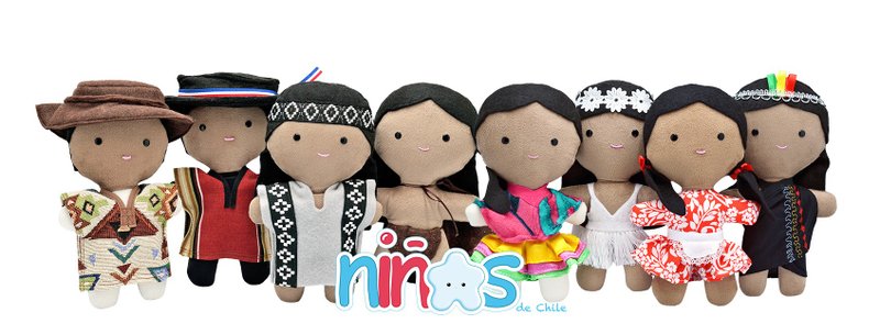 Ethnic dolls - Chilean culture - Handmade dolls - Stuffed Dolls & Figurines - Other Materials Multicolor