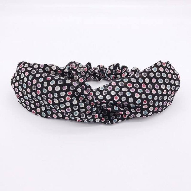 The cross hair of the meadows with the hair band - Hair Accessories - Silk Black