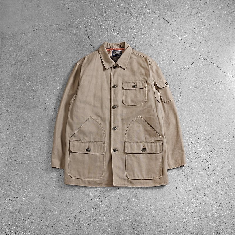 Vintage Pendleton Work Jacket - เสื้อโค้ทผู้ชาย - วัสดุอื่นๆ สีกากี