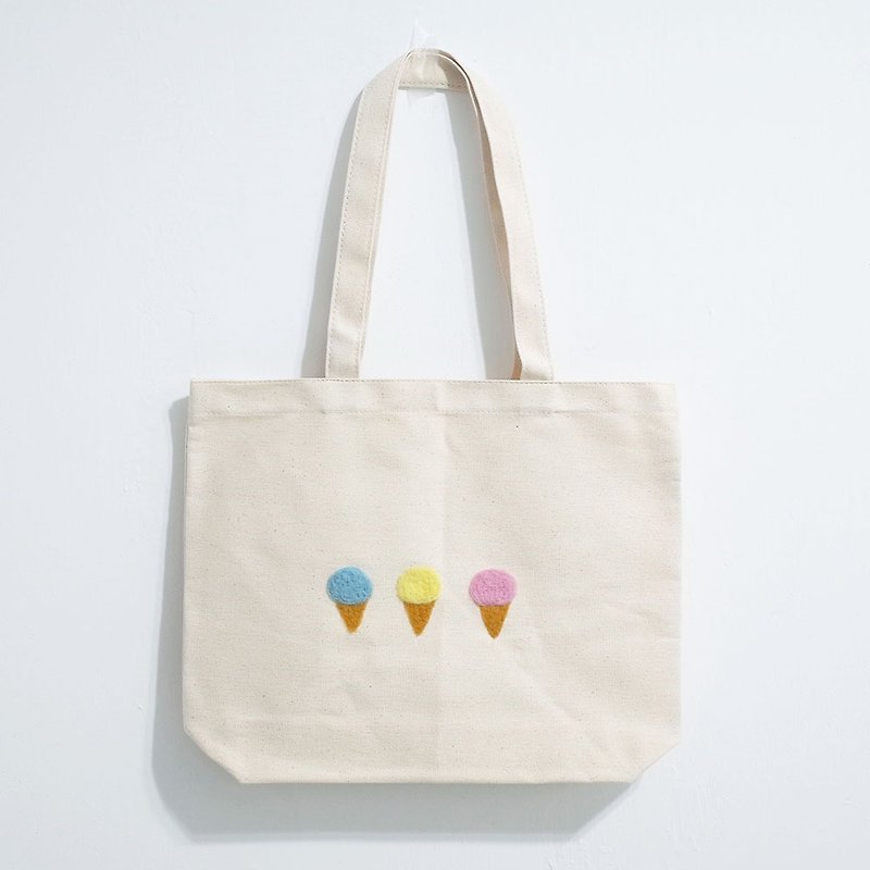 [Q-cute] bag series - ice cream - กระเป๋าแมสเซนเจอร์ - ผ้าฝ้าย/ผ้าลินิน หลากหลายสี