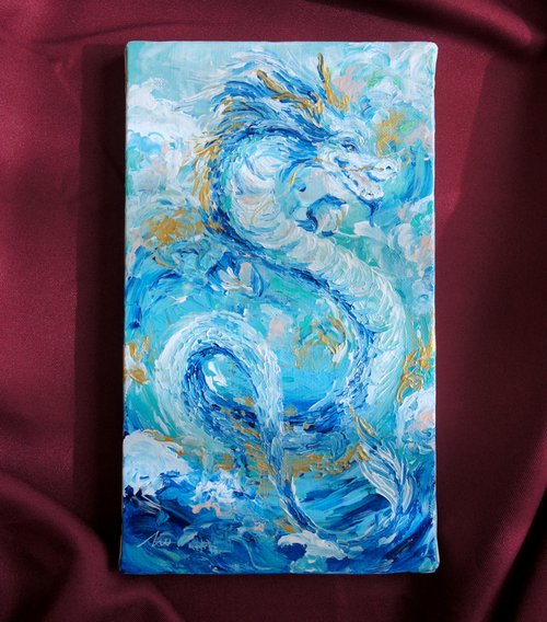 1点物原画】青いドラゴン 青龍 絵画 / infinity artist NAO - ショップ