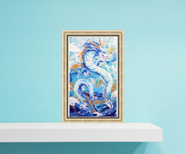 1点物原画】青いドラゴン 青龍 絵画 / infinity artist NAO - ショップ