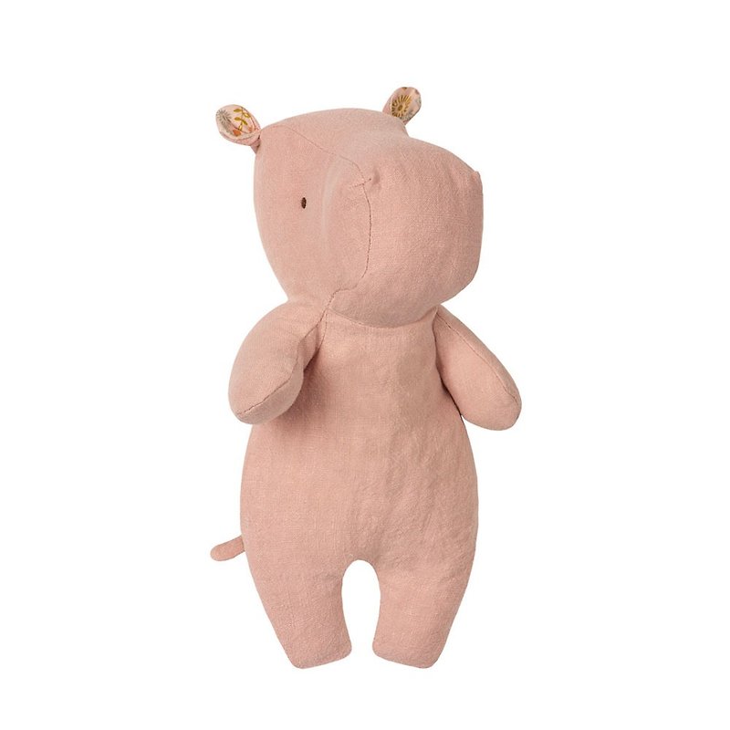 SAFARI FRIENDS, SMALL HIPPO - DUST ROSE - ตุ๊กตา - ผ้าฝ้าย/ผ้าลินิน สึชมพู