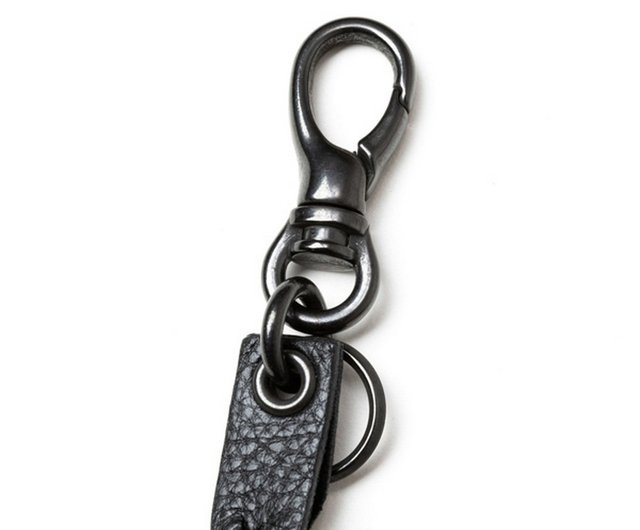 calee レザーキーホルダー　ショート STUDS LEATHER FLAT SHORT KEY RING（キーホルダー）｜CALEE