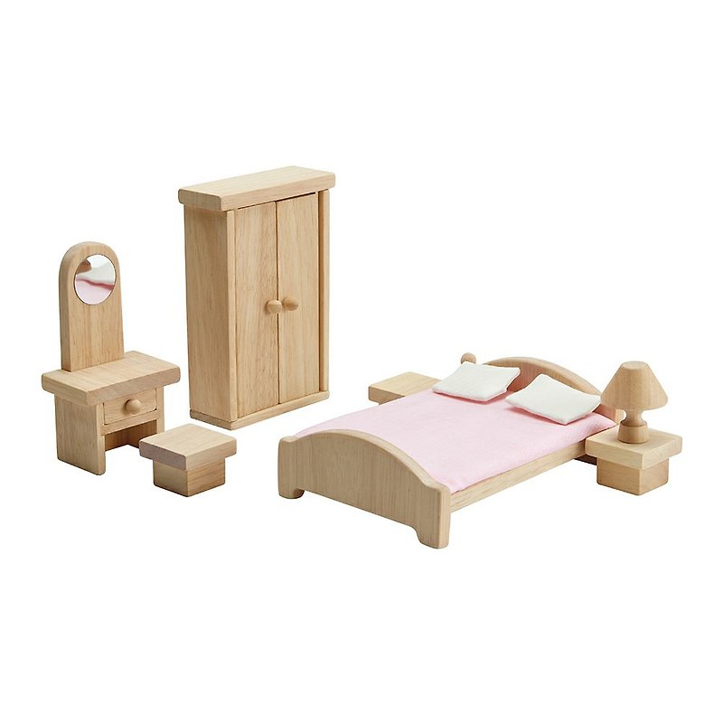 Thailand Plantoys Planwoods Collection Dollhouse-Master Bedroom (Original Color) Commodity Inspection No. M7408 - Kids' Toys - Wood Khaki