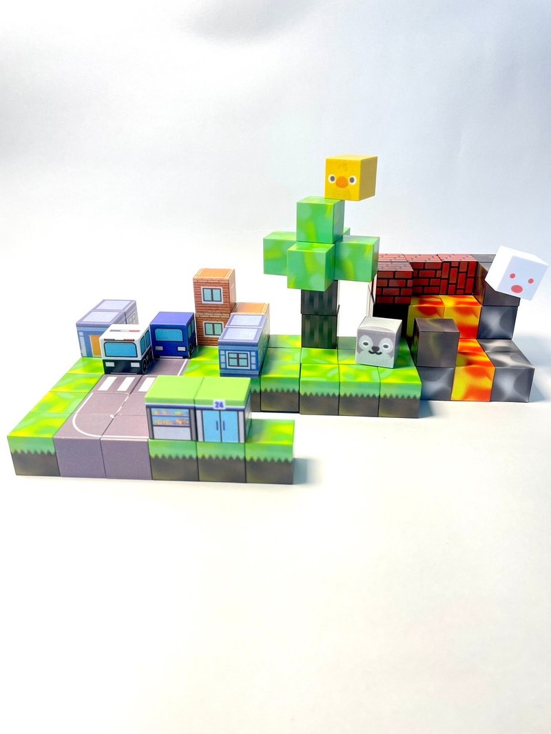 【Coffreedom】ioCube Bricks Magnetic Building Blocks | World Group - Items for Display - Plastic Multicolor