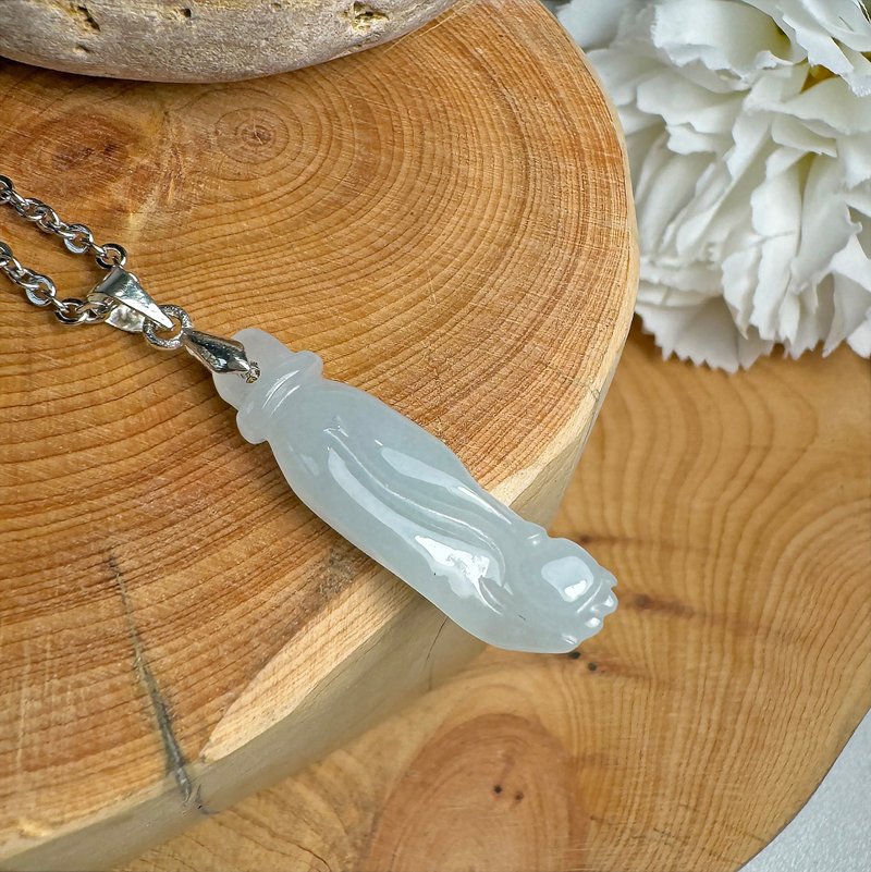 F19 冰晴水 掌上明珠 起膠 起光 圓滿和諧 珍貴與愛護 天然 緬甸 - 項鍊 - 玉石 多色