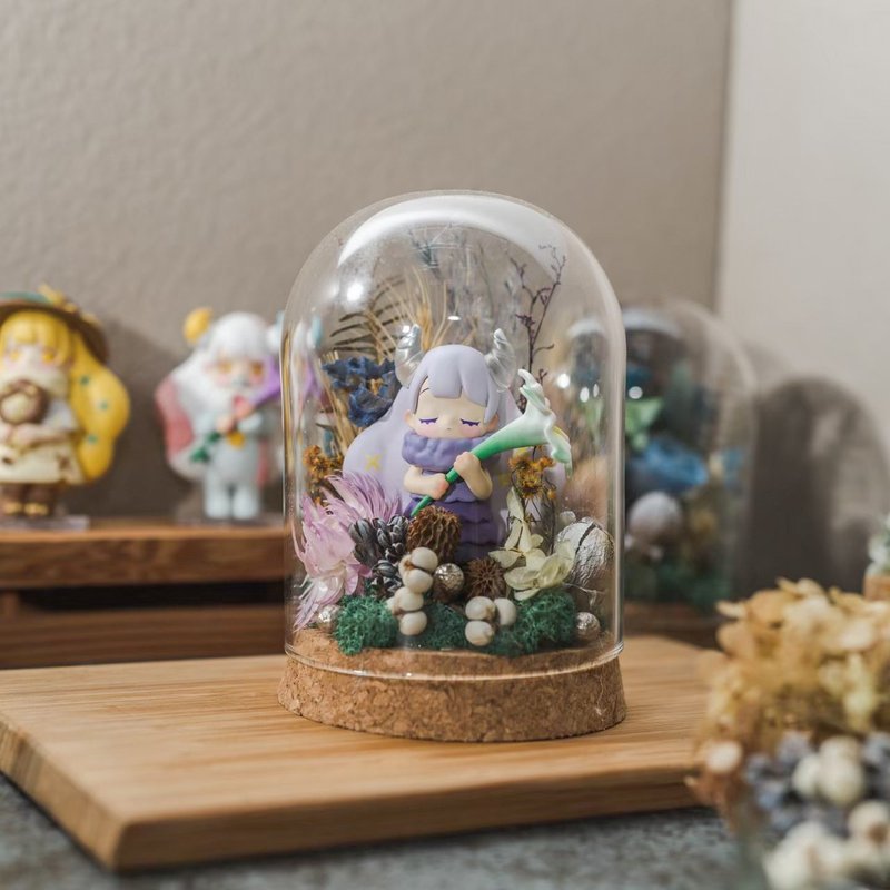 The dry flower world of gashapon - the glass cup cover can be used with cultural coins - Other - Other Materials 