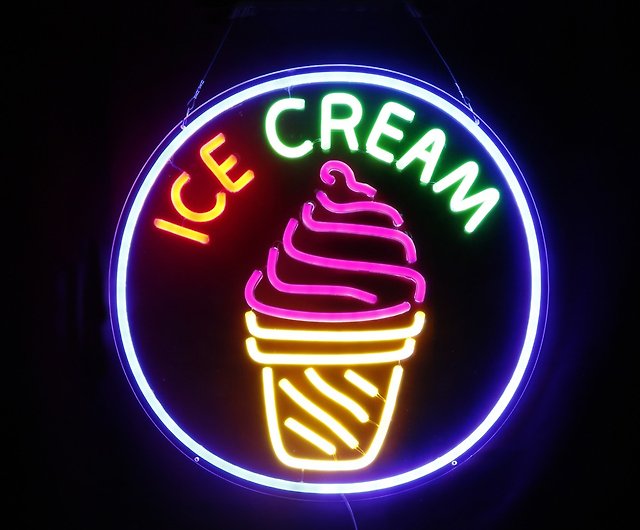 アイスクリームネオンライトLED発光文字ネオンサインアイスクリーム 