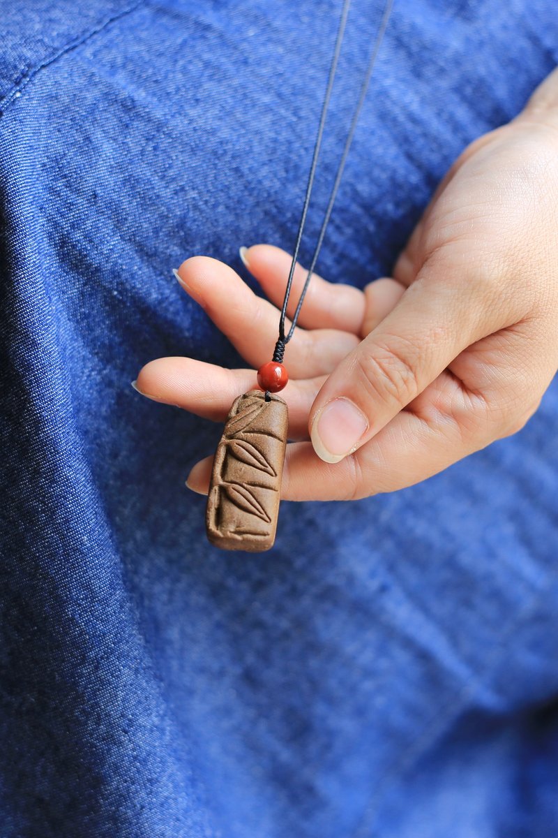 壹染指香品 | 竹節 | 天然和合香 | 清賞雅玩 香身安命 蠟繩 - 項鍊 - 植物．花 