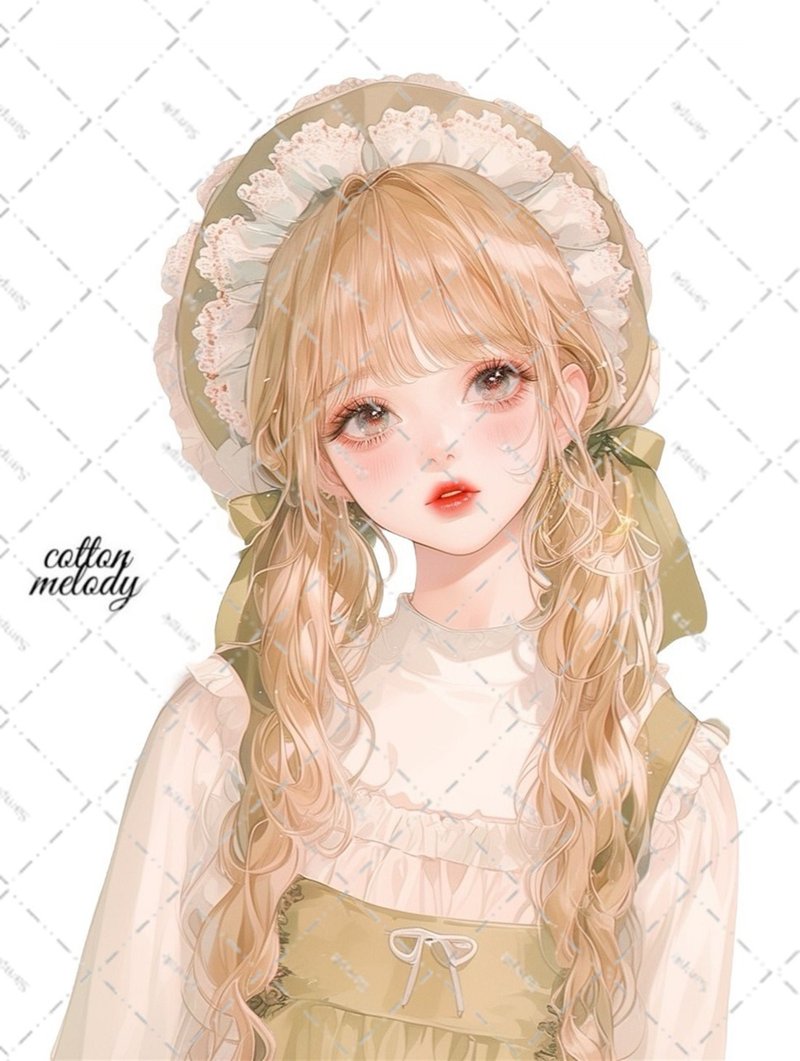 original sticker no.6931 人物ステッカー オリジナルステッカー 人物ステッカー 女の子ステッカー オリジナル人物ステッカー - 貼紙 - 紙 