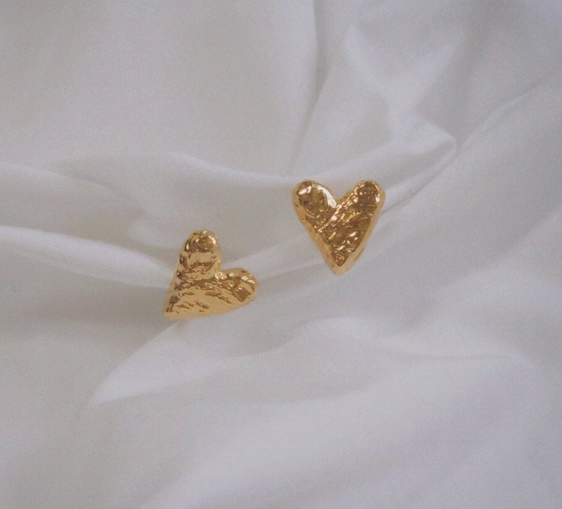 925 Silver heart earring C.E 302 - Earrings & Clip-ons - Other Metals Silver