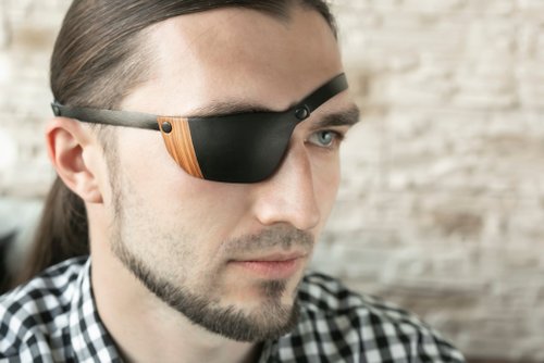 Migharda Leather Eye Patch | Eyepatch | Black Eye Patch | Unisex Eyepatch