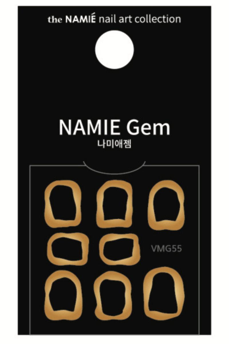 【專業用】NAMIE Gem 美甲裝飾藝術貼紙 Volume Metallic 55 - 指甲油/指甲貼 - 紙 金色