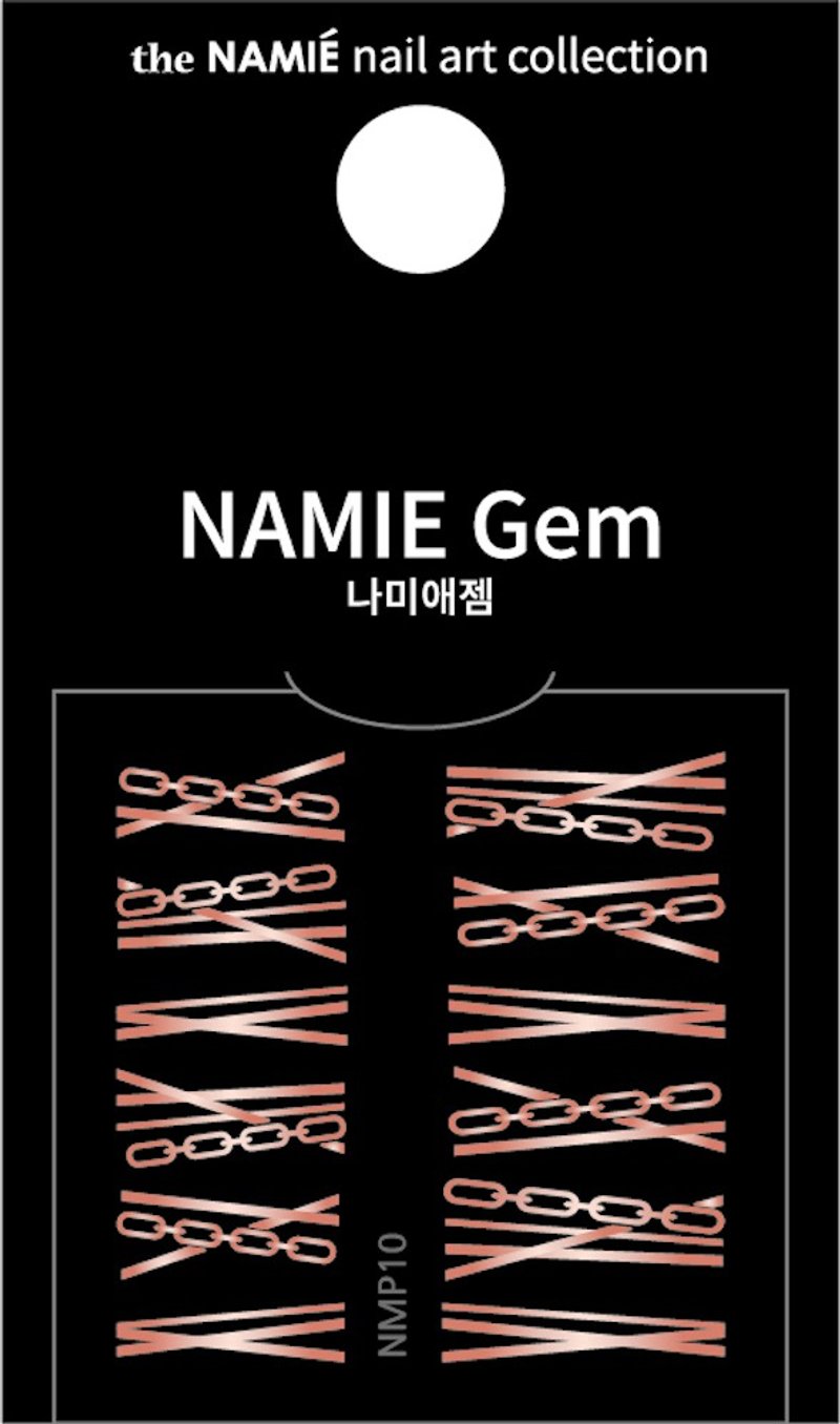 【專業用】NAMIE Gem 美甲裝飾藝術貼紙 Normal Metallic 10 - 指甲油/指甲貼 - 紙 金色