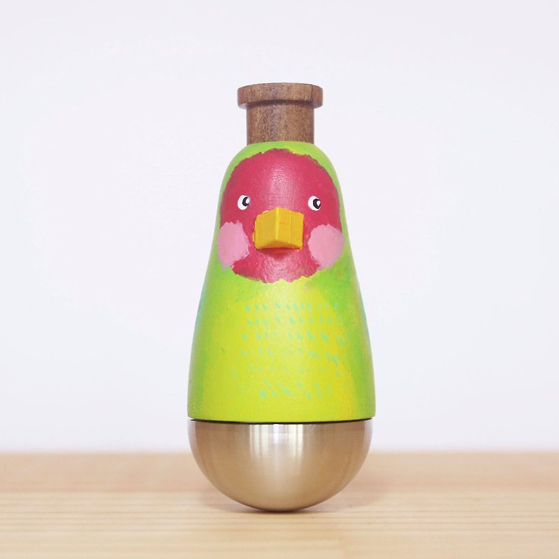 Wen Sen Di – Peony Parrot KAZOO Doll - กีตาร์เครื่องดนตรี - ไม้ สีเขียว