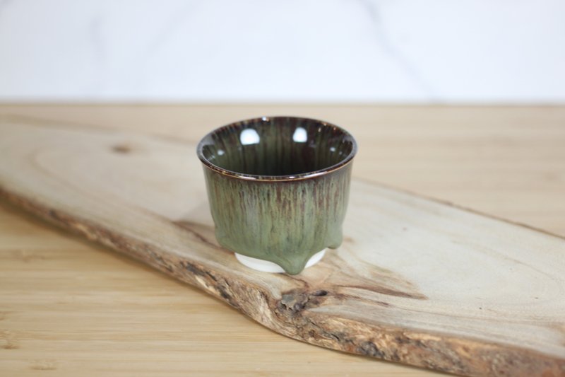 [Christmas Gift Box] 60ml Tianmu Glazed Japanese Handmade Small Tea Cup by Ye Zhenghao - ถ้วย - เครื่องลายคราม 