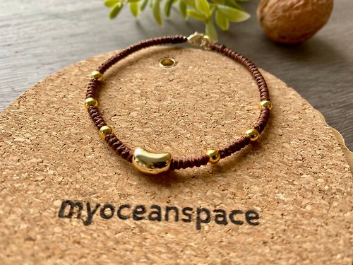 myoceanspace 【福利品】手工飾品 | 蠟線衝浪手環腳環 - 金豆