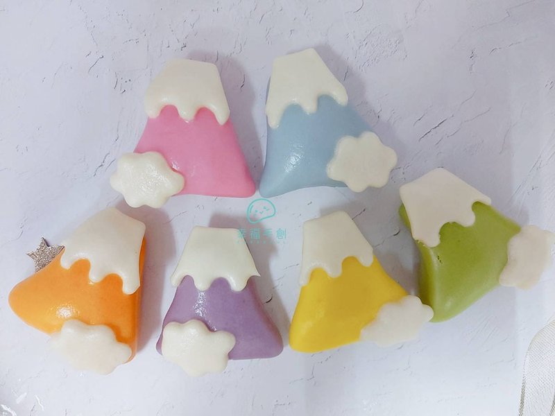 Cheerful~Fuji富士山造型 收涎饅頭 牛奶饅頭 造型饅頭12入(隨機) - 麵包/吐司 - 新鮮食材 