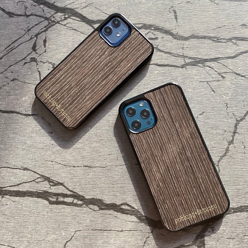 Hand made wooden iPhone 12 mini /12 /12 Pro /12 Pro Max - Phone Cases - Wood Black