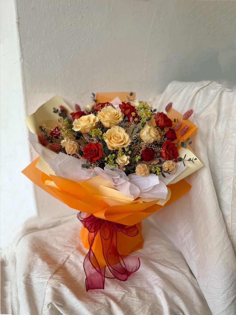 Passionate eternal flower bouquet (large)_Erwu Flower House - ช่อดอกไม้แห้ง - พืช/ดอกไม้ 