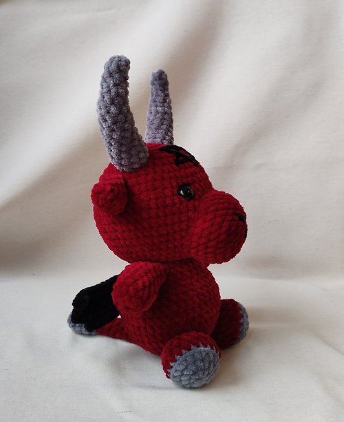 ToysByKrOks Crochet baphomet plush pattern, baphomet amigurumi, crochet satanic goat
