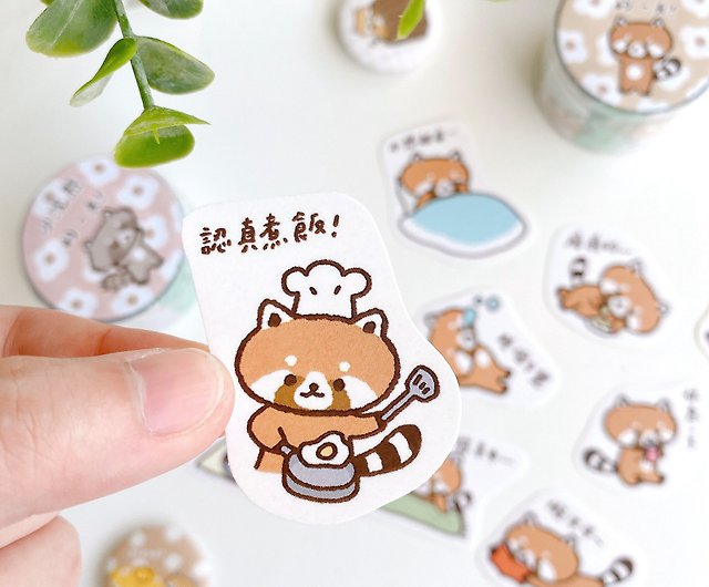 Raccoon Cartoon Nail Stickers Panda Nail Stickers Animals Nail