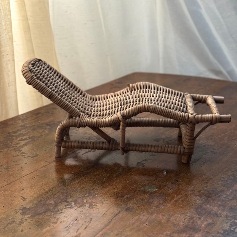 50596- 迷人法國古董實木迷你躺椅 - 擺飾/家飾品 - 其他材質 
